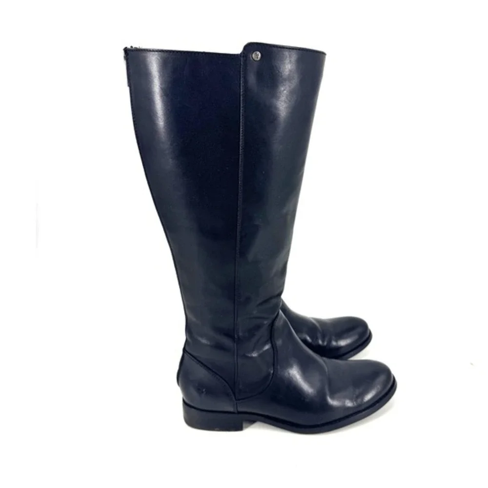 Frye Women's Melissa Stud Back-Zip Boots Black‎ Knee High Women's 7